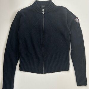 Vintage Adidas Full Zip Wool Sweater Jacket